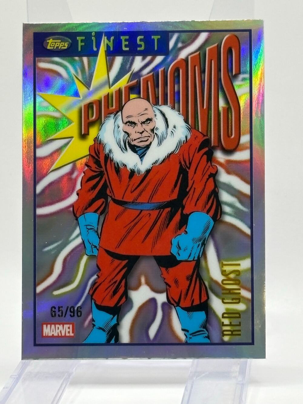 2026 Topps Marvel Finest Fantastic 4 Red Ghost Phenoms Tribute Refractor 65/96